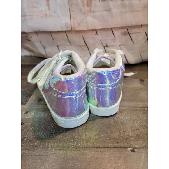 Children's Place high top girls shoe 4 holographic glitter - Picture 4 of 6